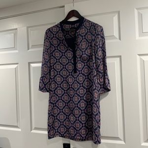 J.Crew Beautiful vintage printed 100% silk dress